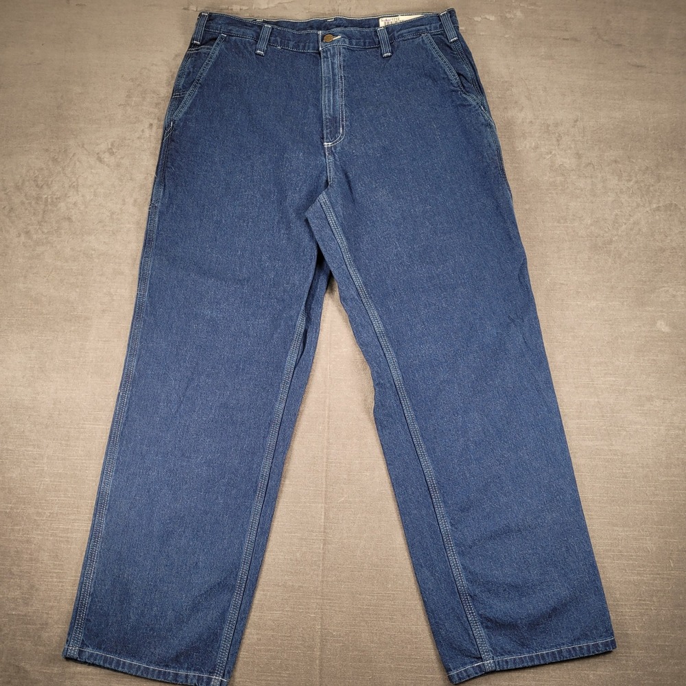 Carpenter Jeans Relaxed Fit Denim Work Pants Utility 382-83 Mens‎ Size 36x32